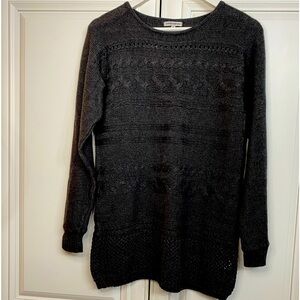 DKR & Co Women’s Size Large Crew Neck Cable Knit Sweater Cotton Blend